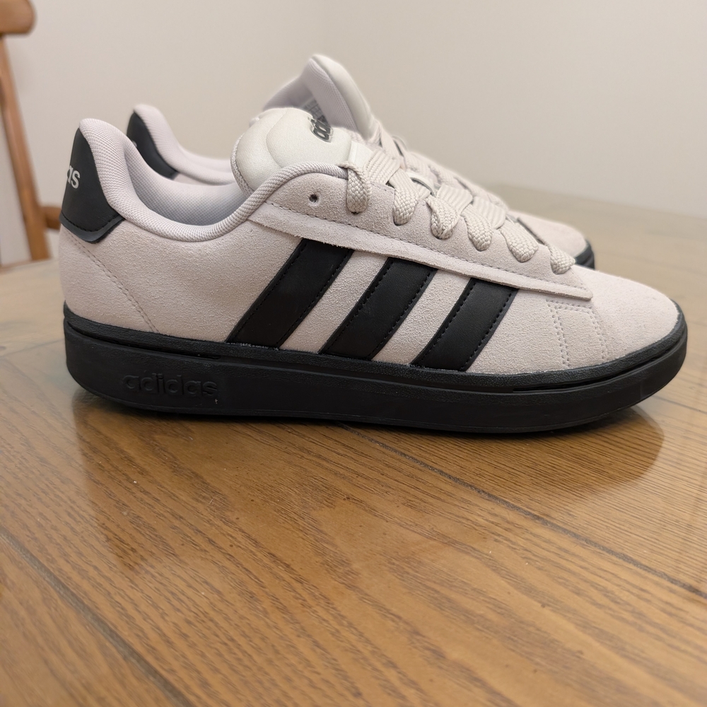 adidas Men's Athletic Shoes White with Black Stripes
